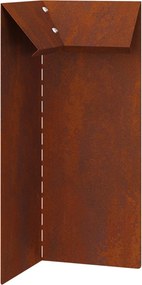 vidaXL Φράκτης σαλιγκαριών 4 pcs Σκ rusty 10 x 10 x 25 εκ
