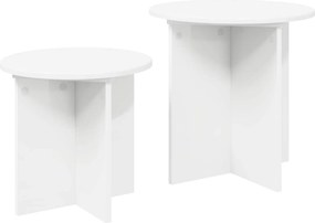 vidaXL Σετ βοηθητικά τραπεζάκια 2 pcs Μηχανικά επεξεργασμένο ξύλο