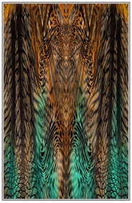 Χαλί Hmnt268 571HFT2990 Turkuaz-Orange-Black Conceptum Hypnose 100X150cm