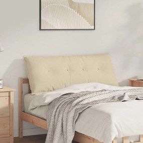 vidaXL Μαξιλάρι Πλάτης Κρεμ 120 x 19 x 50 εκ ύφασμα