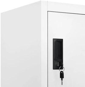 vidaXL Φοριαμός Λευκός 90 x 45 x 180 εκ. Ατσάλινος