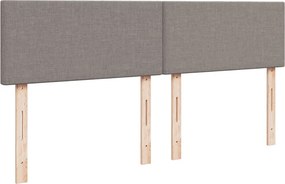 vidaXL Κρεβάτι Boxspring με Στρώμα Taupe 180x200 εκ. Υφασμάτινο