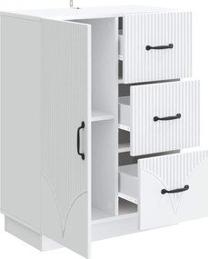 vidaXL Πλαϊνό γραφείο Λευκό 66 x 34,5 x 87 εκ. Επεξεργασμένο Ξύλο