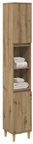 vidaXL Ντουλάπι μπάνιου Δρυς τεχνίτης 30x30x190 cm Κατασκευασμένο ξύλο