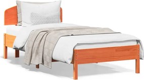 vidaXL Σκελετός Κρεβ. Χωρίς Στρώμα Καφέ Κεριού 100x200 εκ Μασίφ Πεύκο