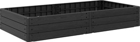 vidaXL Ανεβασμένο Κρεβάτι Μαύρο 151 x 75,5 x 25 εκ. PP