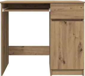 vidaXL Γραφείο Αρτισιανή Δρυς 86x49x76 εκ. από Επεξεργασμένο Ξύλο