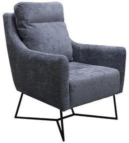 Armchair with Metal Legs New Giuliana Fylliana Grey 70x90x100 cm