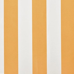 vidaXL Τεντόπανο Έντονο Κίτρινο/Λευκό 4x3 μ Καραβόπανο (Χωρίς Πλαίσιο)