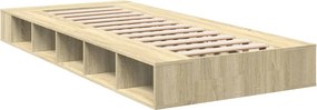 vidaXL Πλαίσιο Κρεβατιού Sonoma Δρυς 90 x 190 εκ. Επεξεργασμένο Ξύλο