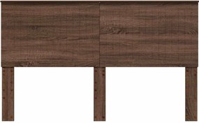 vidaXL Κεφαλάρι με κεφαλάρι Καφέ δρυς 160 cm Επεξεργασμένο ξύλο