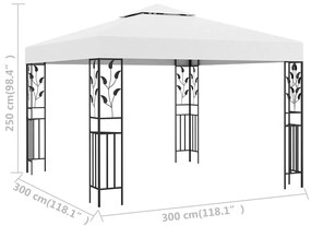 Κιόσκι Λευκό 3 x 3 μ. 180 γρ./μ² - Λευκό