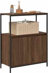 vidaXL Ντουλάπι μπάνιου με ράφια καφέ δρυς 76,5x35x95 εκ.