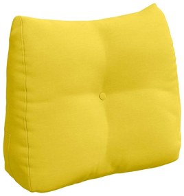 vidaXL Μαξιλάρι Πλάτης Απαλό Κίτρινο 60 x 24 x 50 εκ ύφασμα