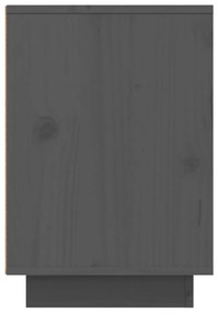 vidaXL Κομοδίνο Γκρι 50x34x50 εκ. από Μασίφ Ξύλο Πεύκου