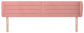 Κεφαλάρι με Πτερύγια Ροζ 163x23x78/88 εκ. Βελούδινο 3117343