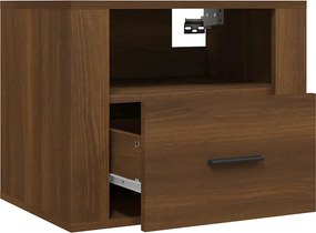 vidaXL Κομοδίνο Επιτοίχιο Καφέ Δρυς 50 x 36 x 40 εκ.
