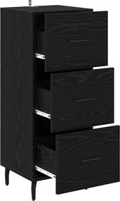 vidaXL Πλαϊνό γραφείο Μαύρη δρυς 34 x 34.5 x 90 εκ Επεξεργασμένο ξύλο