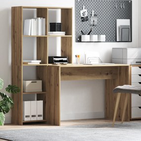 vidaXL Γραφείο artisan δρυς 138.5 x 55 x 143 εκ Επεξεργασμένο ξύλο