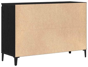 vidaXL Πλαϊνό γραφείο Μαύρο 104 x 35 x 70 εκ. Επεξεργασμένο ξύλο