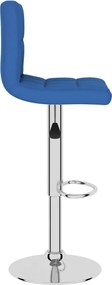 vidaXL Σκαμπό Μπαρ Μπλε Υφασμάτινο