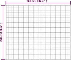 vidaXL Κουβέρτα Βαρύτητας Γκρι 220 x 260 εκ. 11 κ. Υφασμάτινη