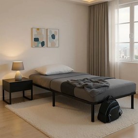 Σομιές μεταλλικός Amaso σε μαύρη απόχρωση 90x190x28εκ 90x190x28 εκ.