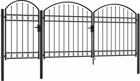 vidaXL Πύλη Κήπου με Καμπύλη Κορυφή 200 x 400 cm Ατσάλι