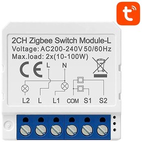 Smart Switch Module ZigBee Avatto LZWSM16-W2 No Neutral TUYA