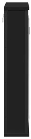 vidaXL Καθρέφτης Μπάνιου με Ντουλάπι Μαύρος 42x12x60 εκ. Επεξ. Ξύλο