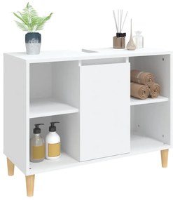 vidaXL Ντουλάπι Νιπτήρα Λευκό 80 x 33 x 60 εκ. Επεξεργασμένο Ξύλο