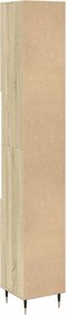 vidaXL Ντουλάπι Μπάνιου Sonoma Δρυς 30x30x190 εκ. Επεξεργασμένο Ξύλο
