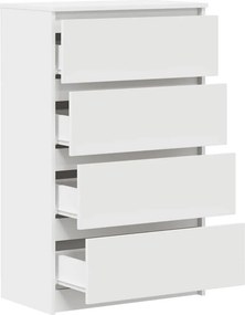 vidaXL Συρταριέρα Λευκή 60 x 35 x 98,5 εκ. από Επεξεργασμένο Ξύλο