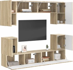 vidaXL Σετ επίπλου τηλεόρασης 5 pcs Δρύς Sonoma Επεξεργασμένο ξύλο