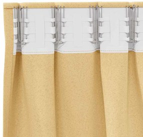 vidaXL Κουρτίνες με κουρτίνες 2 pcs Μπεζ 245x140εκ. Πολυεστέρας