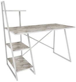 Γραφείο Admira 322RTC1311 120x60x120cm Marble Effect White