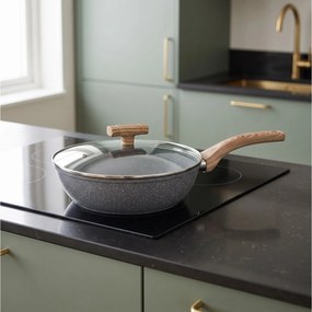 ΤΗΓΆΝΙΑ PAN+LID FORGED ALU NATURE FIVE 28CM 111011A