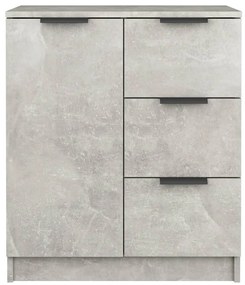 vidaXL Ντουλάπια 2 τεμ. Γκρι Σκυροδέματος 60x30x70 εκ. Επεξεργ. Ξύλο