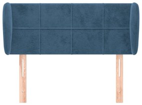 Κεφαλάρι με Πτερύγια Σκούρο Μπλε 83x23x78/88 εκ. Βελούδινο 3117178