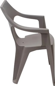 Πολυθρόνα πολυπροπυλενίου Dante χρώμα cappuccino 57x55x79εκ.