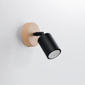 Φωτιστικό τοίχου Verdo 1,1xGU10/10w, Χρώμα μαύρο ξύλο