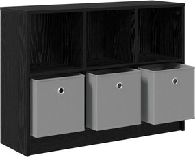 vidaXL Πλαϊνό γραφείο Μαύρη Οξυά 88,5 x 27,5 x 63,5 εκ
