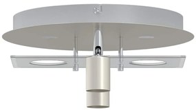 vidaXL Σποτ οροφής Ασημί 29 x 29 x 11 εκ Χάλυβας και γυαλί