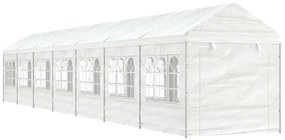 vidaXL Κιόσκι με Τέντα Λευκό 15,61 x 2,28 x 2,69 μ. από Πολυαιθυλένιο