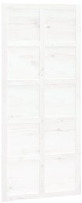 vidaXL Πόρτα Αχυρώνα Λευκή 90x1,8x214 εκ. από Μασίφ Ξύλο Πεύκου