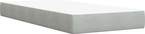vidaXL Κρεβάτι box spring με στρώμα Ανοιχτό γκρι 80 x 200 cm Βελούδο