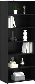 vidaXL Πλαϊνό γραφείο Μαύρη Δρυς 70 x 41 x 185 εκ Επεξεργασμένο Ξύλο