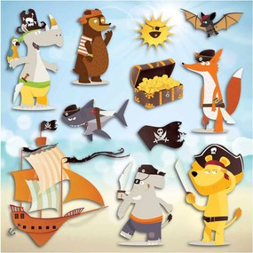 Παιδικά Αυτοκόλλητα Τοίχου 3D Ango Pirates 14502