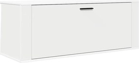 vidaXL Παπουτσοθήκη Επιτοίχια Λευκή 100x35x38 εκ. Επεξεργασμένο Ξύλο