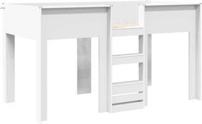 vidaXL Κρεβάτι Κουκέτα για Παιδιά Λευκό 100 x 200 cm